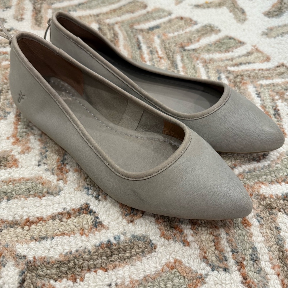 Frye Leather Gray Women's Regina Ballet Flats Size 7